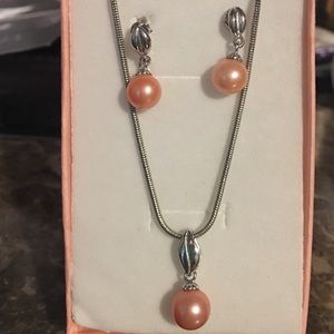 Sterling Silver Necklace/Earrings Set